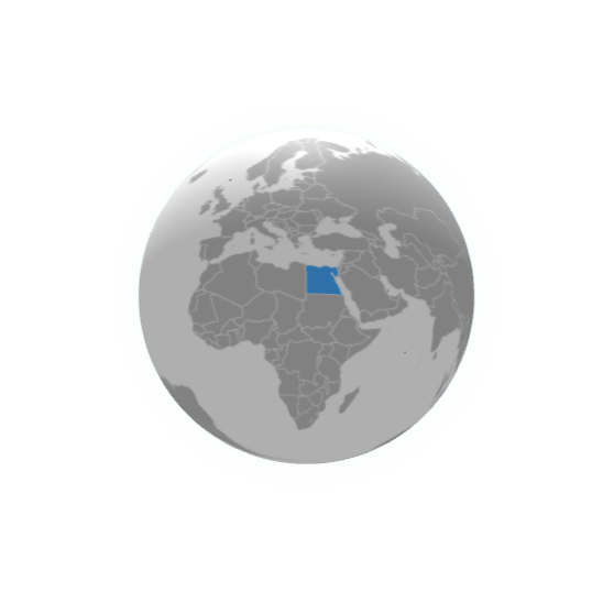 Map showing Egypt